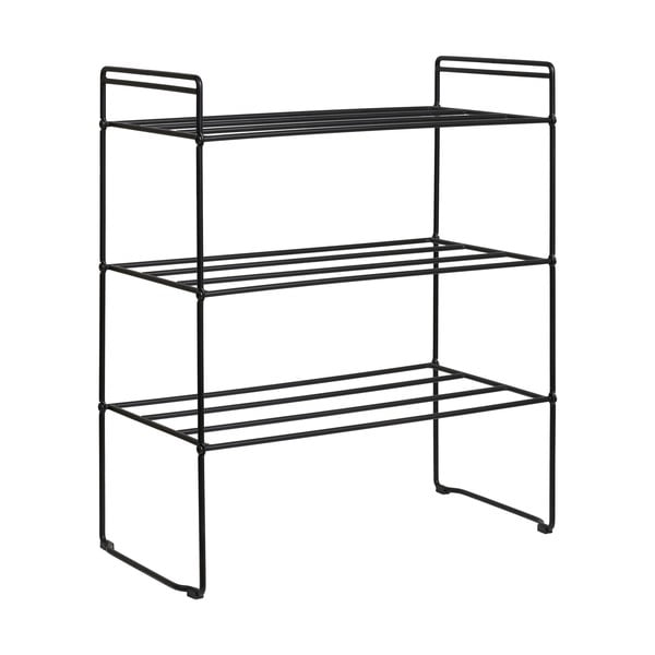 Iš metalo batų lentyna juodos spalvos Swansea – House Nordic