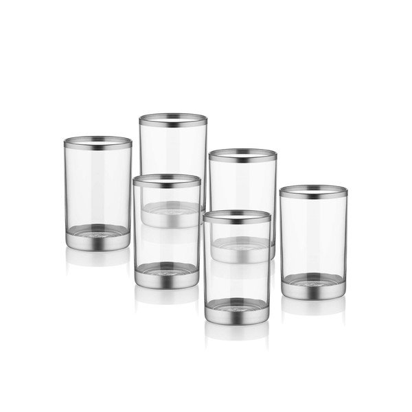 6 stiklinių rinkinys Mia Glam Silver, 100 ml-image-1