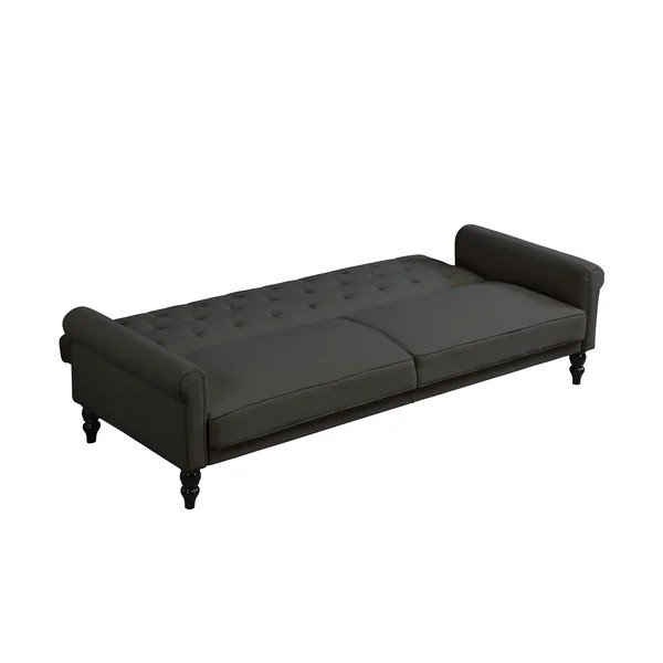 Antracito spalvos reguliuojama/sulankstoma sofa 222 cm Tyne – Støraa-image-4