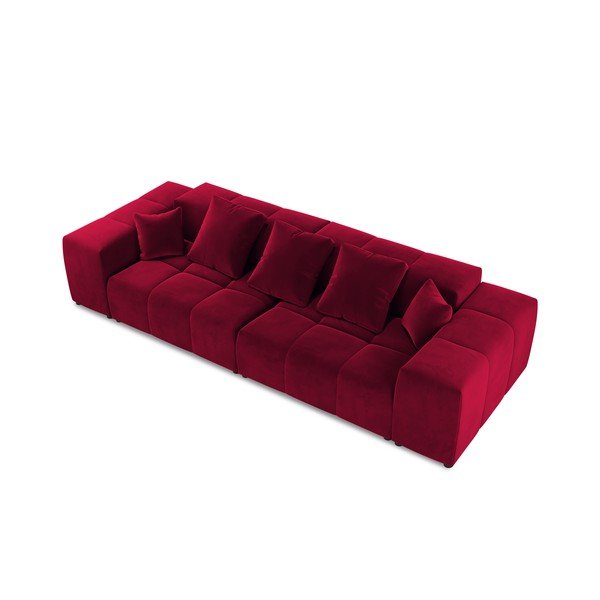 Raudono aksomo sofa 320 cm Rome Velvet - Cosmopolitan Design-image-3