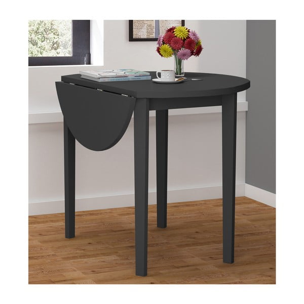Juodas sulankstomas valgomojo stalas Støraa Trento Quer, ⌀ 92 cm-image-1