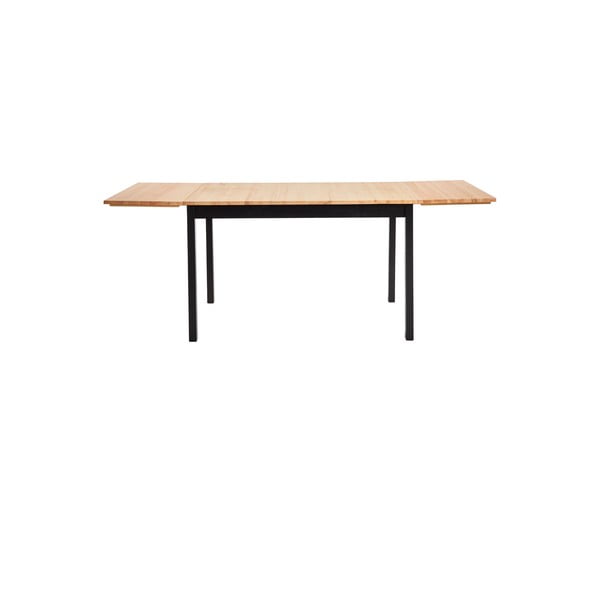 Juodos spalvos sulankstomas valgomojo stalas iš pušies medienos Bonami Essentials Brisbane, 120 (200) x 70 cm-image-2