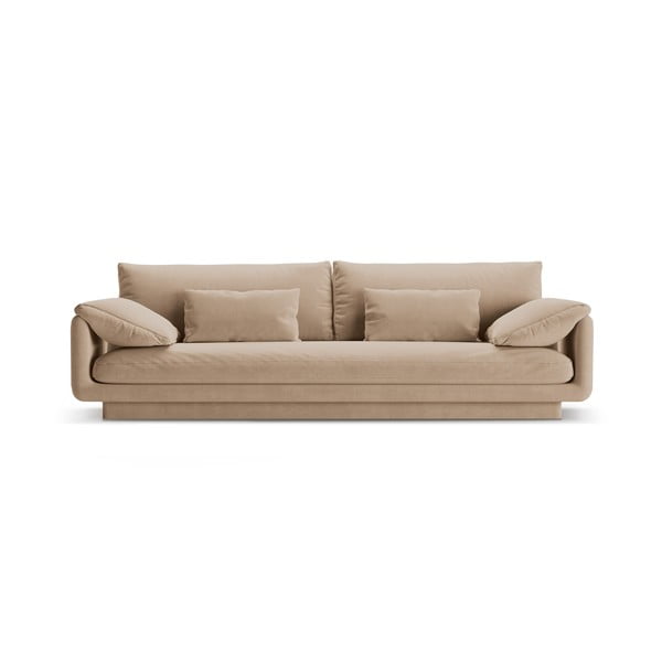 Iš velveto sofa smėlio spalvos 250 cm Torino – Micadoni 