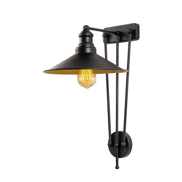 Juodas metalinis sieninis šviestuvas Opviq lights Roso-image-2