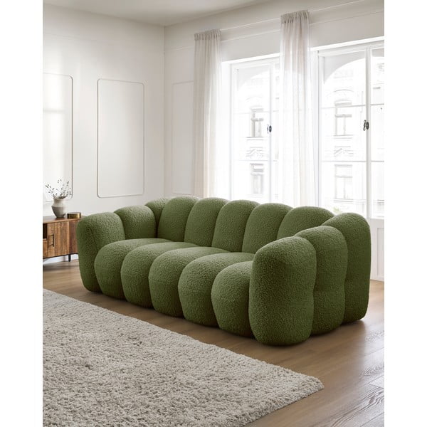 Žalios spalvos iš boucle sofa 232 cm Hippolyte – Bobochic Paris-image-1
