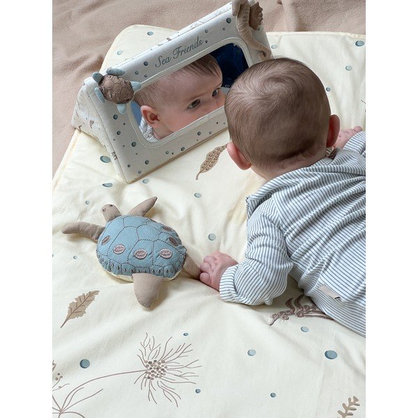 Šviesiai geltonos spalvos vaikų žaidimų kilimėlis 80x80 cm Sea Garden – Cam Cam Copenhagen-image-4