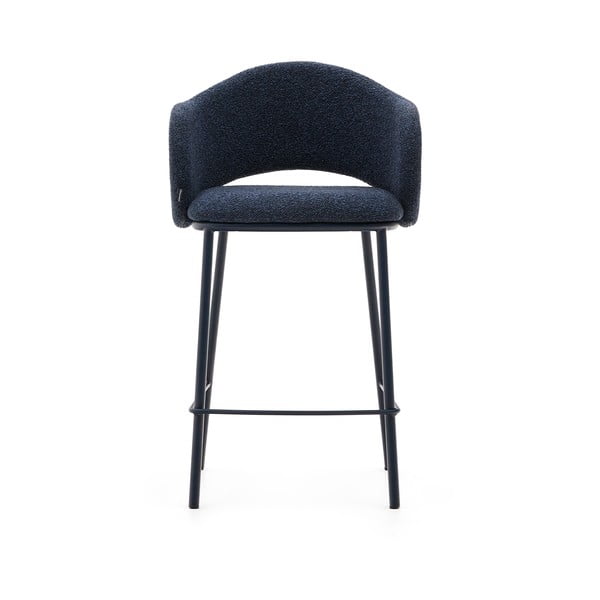 Tamsiai mėlynos spalvos baro taburetė (sėdynės aukštis 65 cm) Maina – Kave Home-image-4