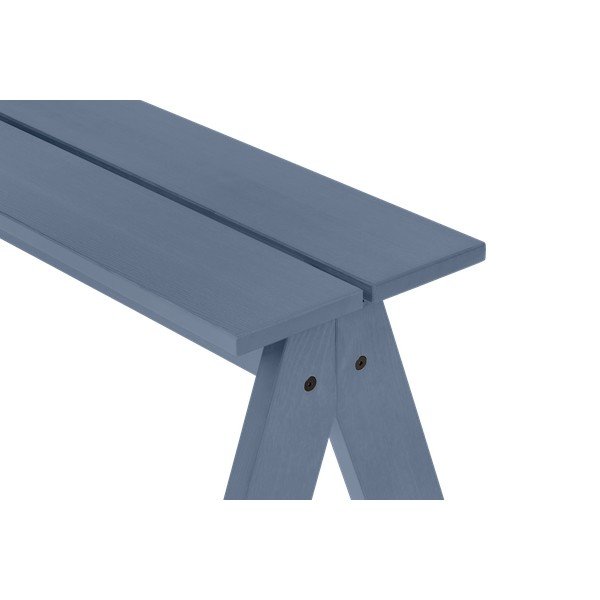 Mėlynos spalvos medžio masyvo sodo suoliukas Navo – noo.ma-image-2