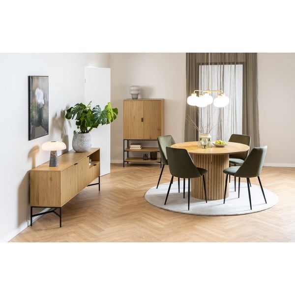 Žema šoninė spintelė natūralios spalvos iš ąžuolo 180x70 cm Jaipur – Actona-image-1