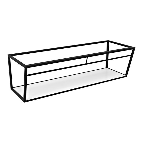 Iš metalo pakabinamas laikiklis kriauklei baltos spalvos/juodos spalvos 178x40 cm Aruba – Sapho