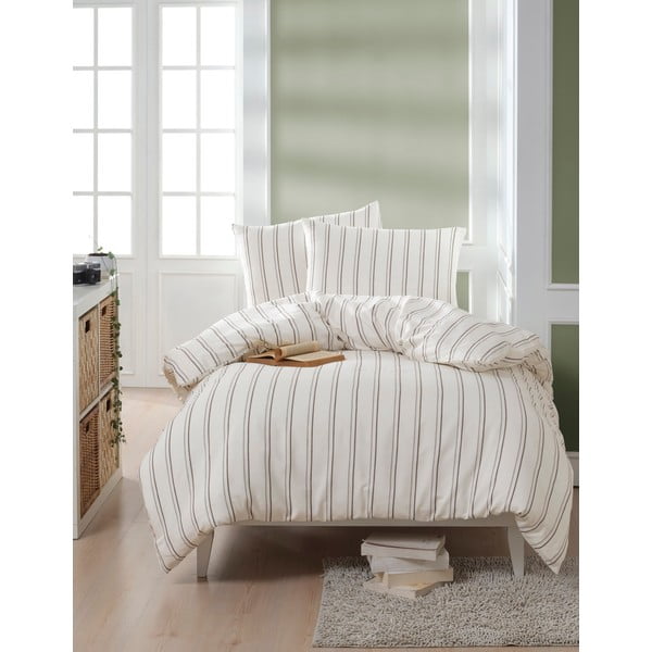 Viengulė patalynė smėlio spalvos/kreminės spalvos 140x200 cm Hamilton – Mijolnir