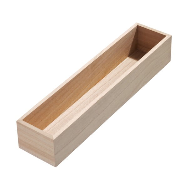 Virtuvės dėžutė iš paulovnijos medienos iDesign, 38 x 8,4 cm