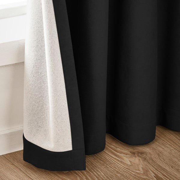 Juodos spalvos visiškai užtemdo užuolaidos 2 vnt. 117x183 cm Wilson – Catherine Lansfield-image-2