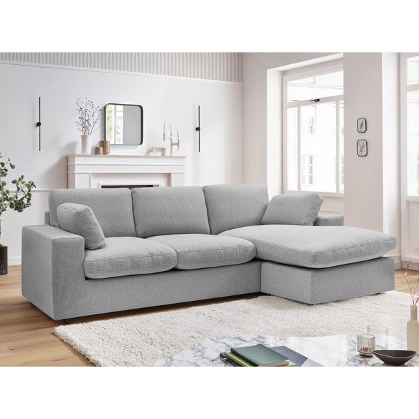 Šviesiai pilkos spalvos kampinė sofa Belair – Bobochic Paris-image-1
