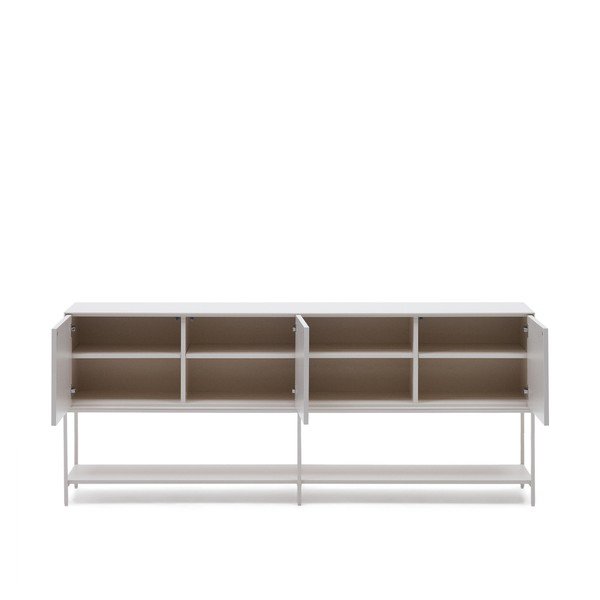 Žema šoninė spintelė baltos spalvos 195x80 cm Vedrana – Kave Home-image-3