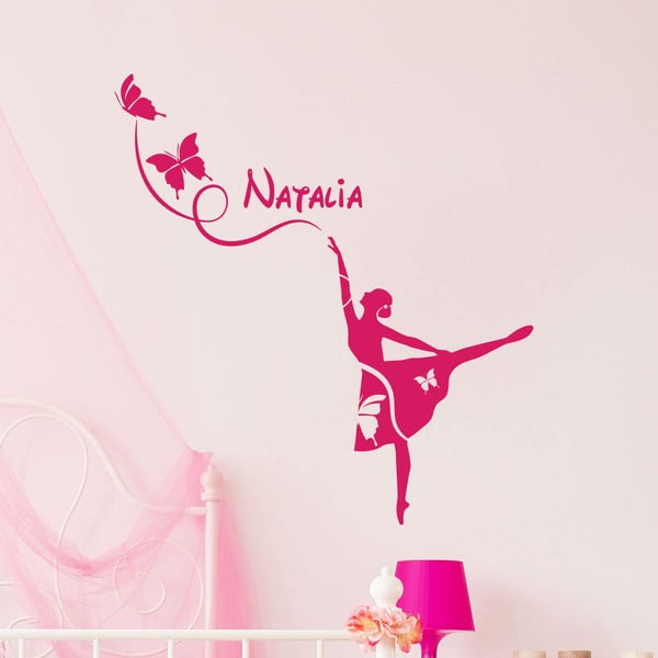 Sienų lipdukas su pavadinimu Ambiance Ballerina And Butterflies