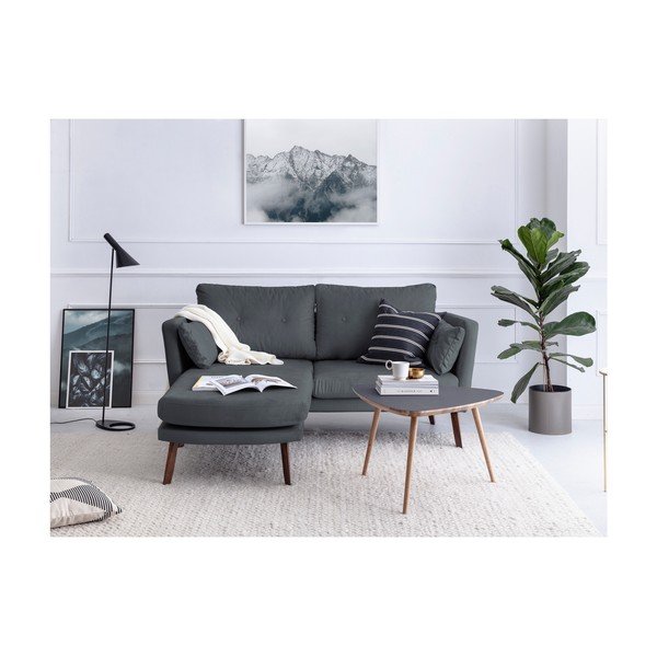 "Mazzini Sofas Elena" trijų vietų sofa, pilka, su kairiuoju kampu-image-2