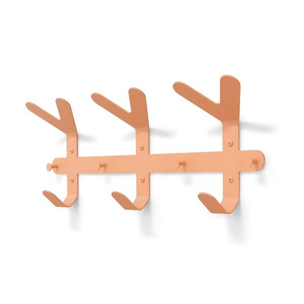 Rausvos spalvos iš plieno sieninė lentyna 66 cm Frondo – Spinder Design