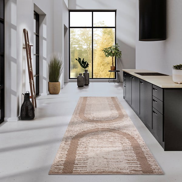 Kilimas smėlio spalvos 80x240 cm Bartoux Beige – Elle Decoration-image-1