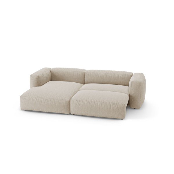 Kreminės spalvos sulankstoma modulinė kampinė sofa (su kairiuoju kampu/su gultu) – Micadoni -image-4