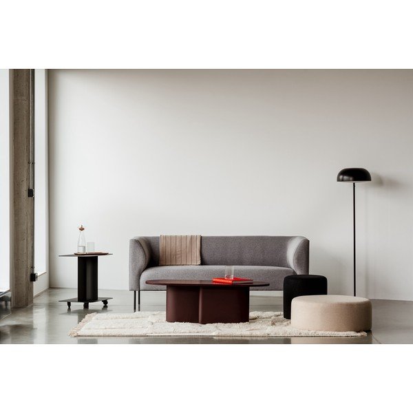 Bordo spalvos kavos staliukas su ąžuolo dekoro stalviršiu 50x115 cm Looi – noo.ma-image-3