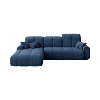 Tamsiai mėlyna kampinė sofa-lova Devichy Tous, kairysis kampas