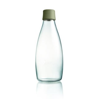 Tamsiai žalias ReTap stiklinis butelis su neribota garantija, 800 ml