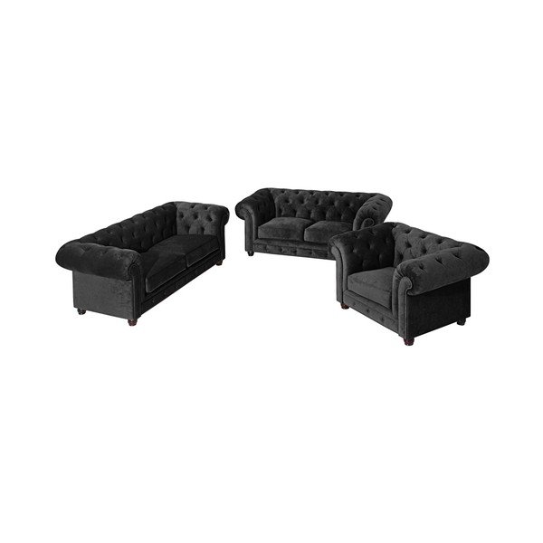 Juoda sofa "Max Winzer Orleans Velvet", 216 cm-image-2