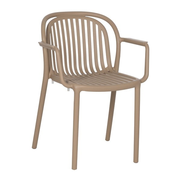 Smėlio spalvos iš plastiko valgomojo kėdė Alia – Ixia