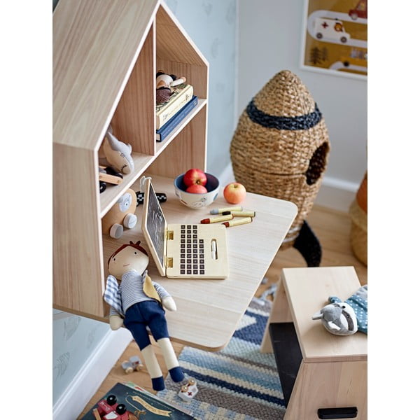 Vaikiška sieninė knygų spinta iš medienos masyvo Pavlovnie 61x61 cm Lai - Bloomingville Mini-image-1