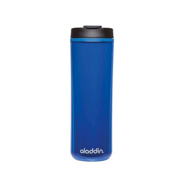 Mėlynas plastikinis termo puodelis "Aladdin" su dviguba sienele, 470 ml