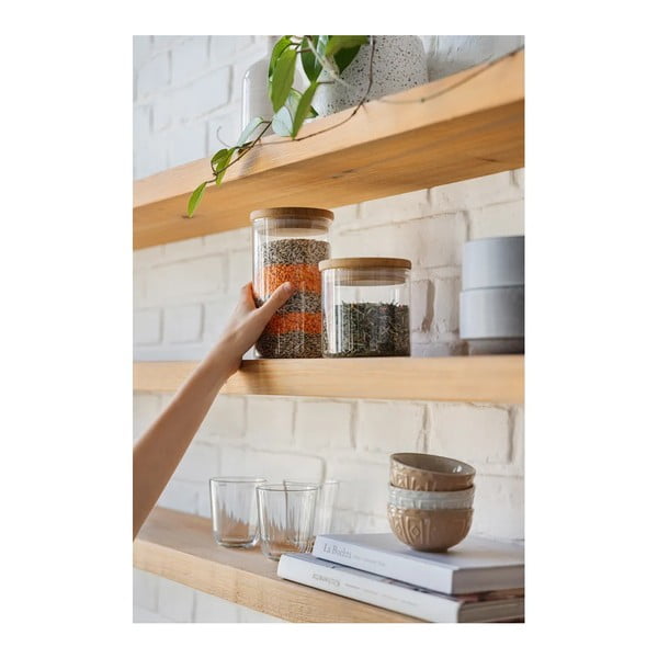 Iš stiklo  maisto laikymo indai 2 vnt. maistui – Bonami Essentials-image-1