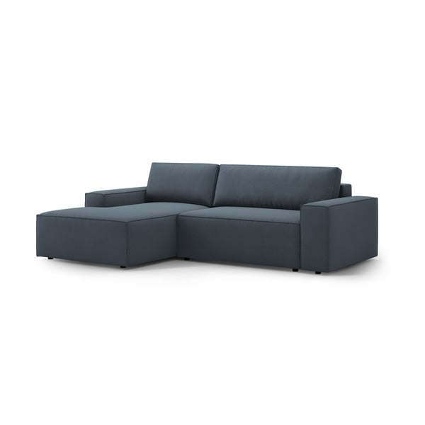 Sulankstoma kampinė sofa mėlynos spalvos (su kairiuoju kampu) Jodie – Micadoni Home-image-3
