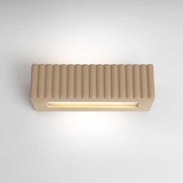 Taupe spalvos iš keramikos sieninė lempa Rivena – Sollux-image-2