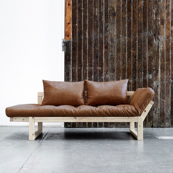 Sofa "Karup Vintage Edge Natural/Choco-image-1