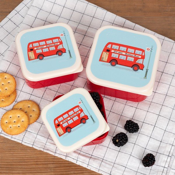 Vaikiška pietų dėžutė 3x dėžės Routemaster Bus – Rex London-image-1
