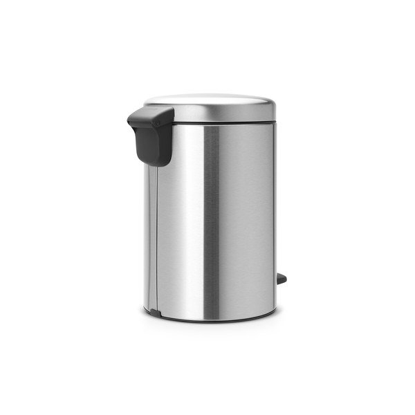 Matinės sidabrinės spalvos iš plieno šiukšliadėžė su pedalu 12 l NewIcon – Brabantia-image-3