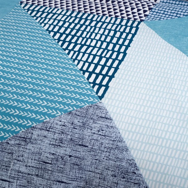 Žalsvai mėlynos spalvos dvigulė patalynė 200x200 cm Larsson Geo – Catherine Lansfield-image-4