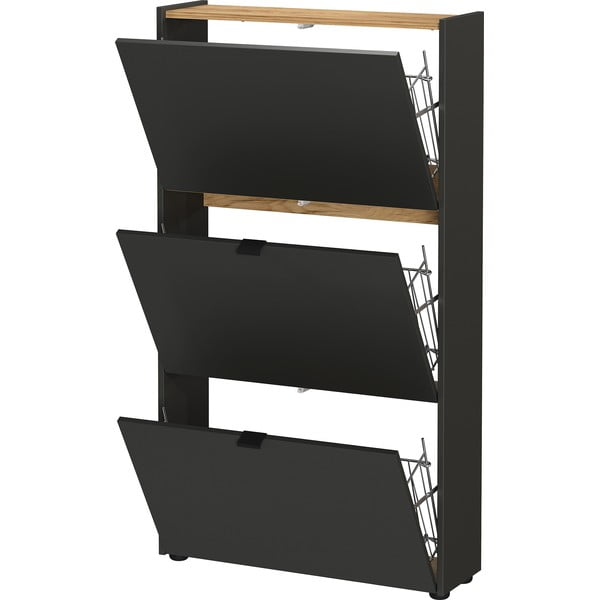 Antracito spalvos koridoriaus baldas 101x200x22 cm Ameca – Germania-image-2