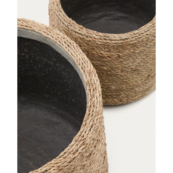 Iš cemento gėlių vazonų dangteliai 2 vnt. ø 35 cm Sigal – Kave Home-image-2