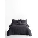 Antracito spalvos iš ranforce medvilnės viengulė patalynė 140x200 cm Waffle Striped – Mila Home Luxury
