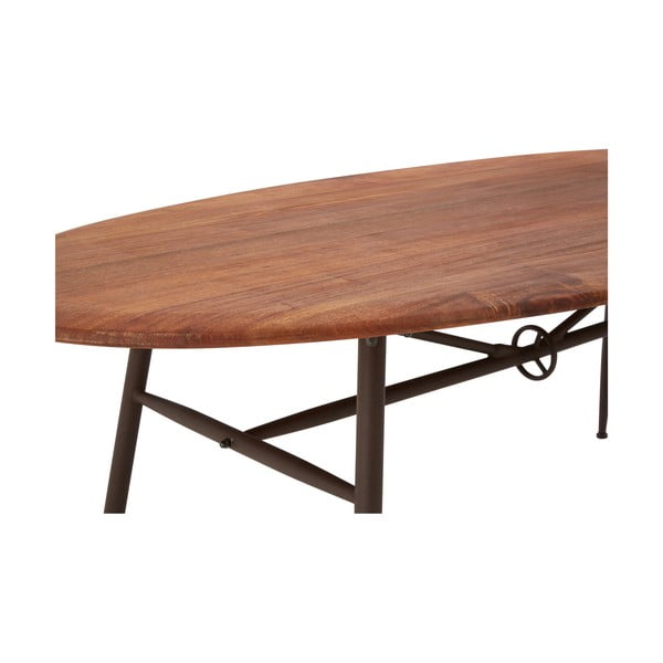 Valgomojo stalas iš riešutmedžio masyvo 104x219 cm New Foundry – Premier Housewares-image-2