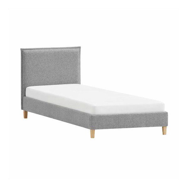 Viengulė lova audiniu dengta su lovos grotelėmis 90x200 cm Tina – Ropez