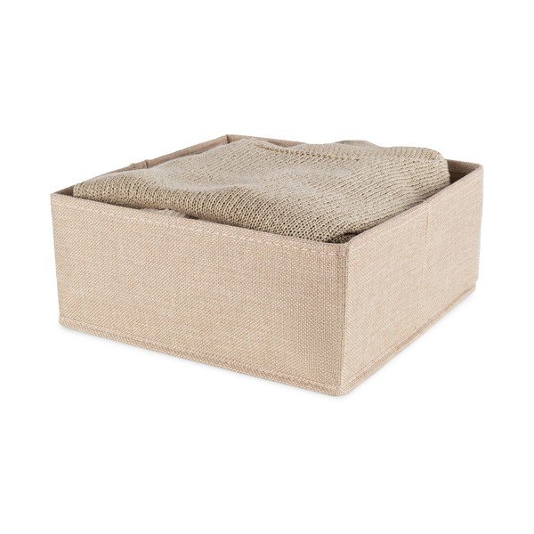 Smėlio spalvos iš tekstilės daiktadėžė 28x12x12 cm Sandy – Compactor-image-2