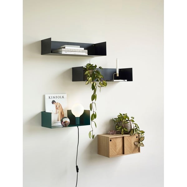 Ąžuolo medienos sieninė lentyna Hübsch Herringbone-image-1