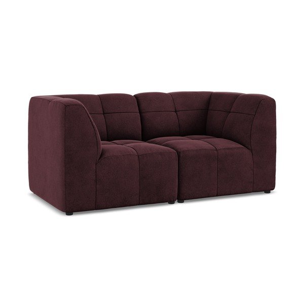 Bordo spalvos sofa iš velveto 180 cm Aloha – Makamii-image-2