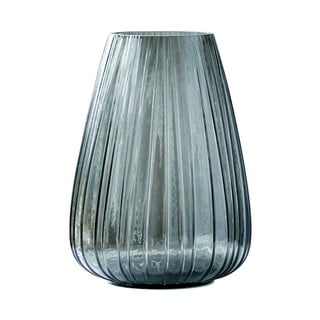 Pilka stiklinė vaza Bitz Kusintha, aukštis 22 cm