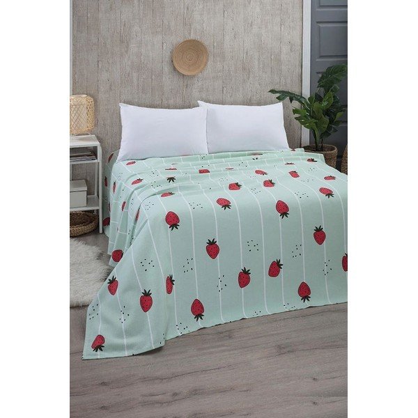 Iš medvilnės lovatiesė mėtų spalvos 170x230 cm Strawberry – Mila Home