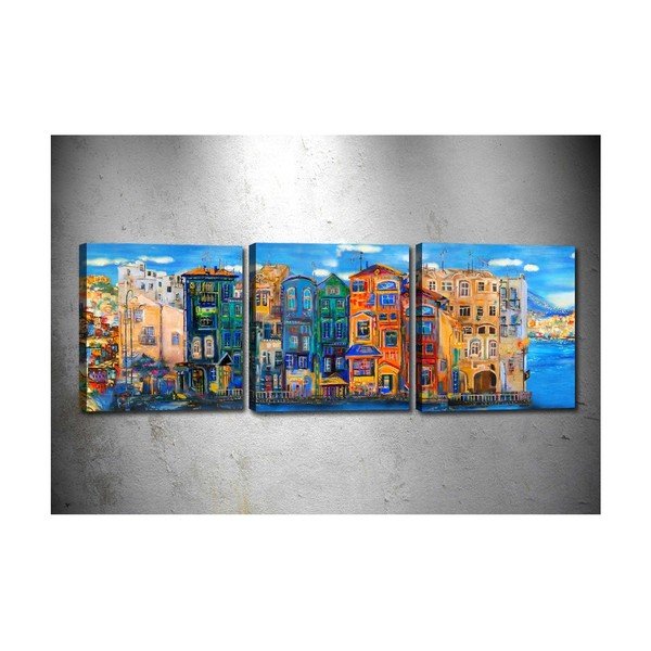 3 paveikslų rinkinys "Tablo Center City View