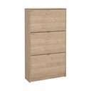 Natūralios spalvos atlenkiama spintelė batams iš ąžuolo 70x124x24 cm Shoes – Tvilum